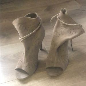 Western style open toe boots